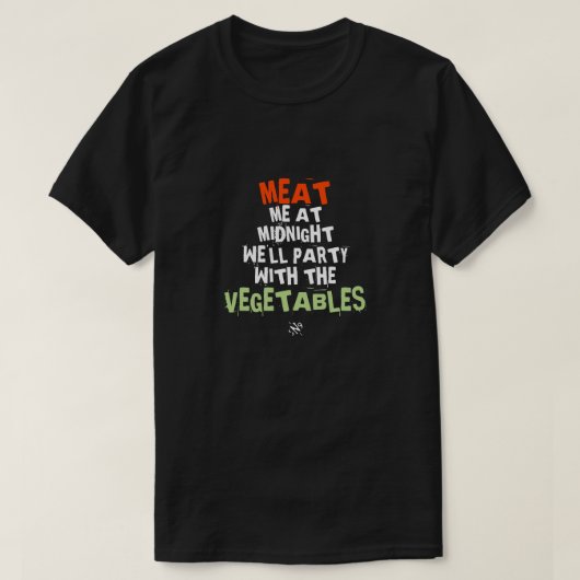 Fleisch und Gemüse T - Shirt (Design vorne)