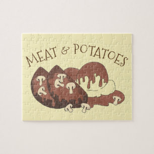 Fleisch und Kartoffeln Meatloaf Pilz Gravy Diner Puzzle