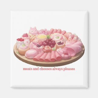 Fleisch und Käse erfreuen immer Illustration Magnet