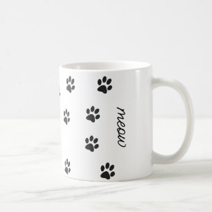 Fleisch- und Katzenpasten Schwarz-weiß Kaffeetasse