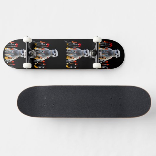 Fleisch und Name, vollständiges Skateboard (Horizontal)