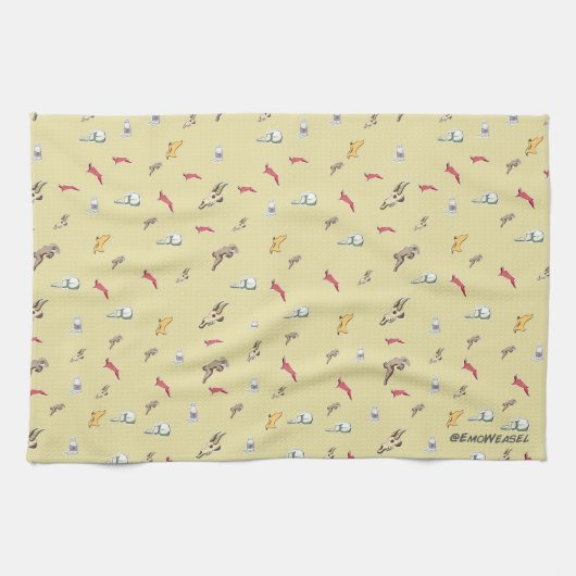 Fleisch von deiner Essensziege Geschirrtuch (Horizontal)