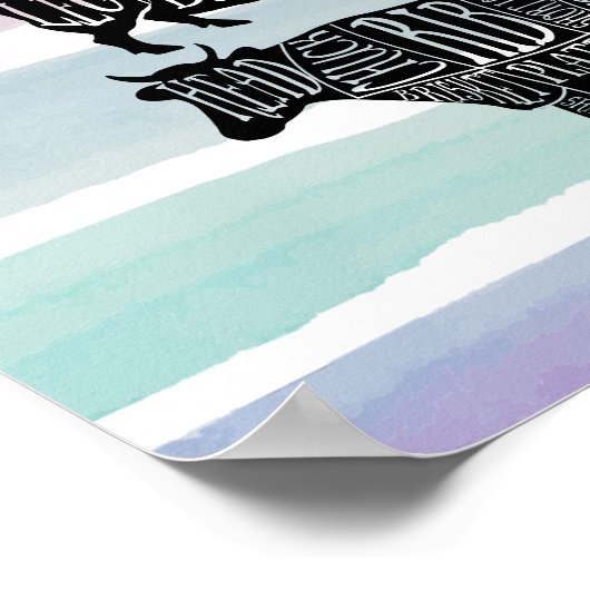 Fleisch von Hühnerfleisch von Kuhfleisch, Kleinhal Poster (Ecke)