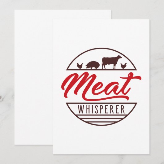 Fleisch Whisperer Dankeskarte (Vorne/Hinten)