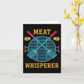 Fleisch Whisperer Funny geräuchert Fleisch Grillen Karte (Gelbe Blume)