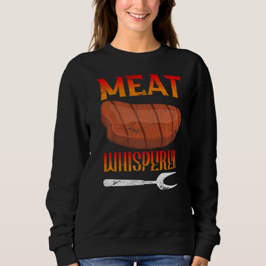 Fleisch Whisperer Griller Men Grill Sweatshirt (Vorderseite)