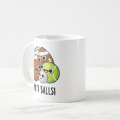 Fleischbällchen Lustiger Lebensmittelwitz Kaffeetasse (Vorderseite Links)
