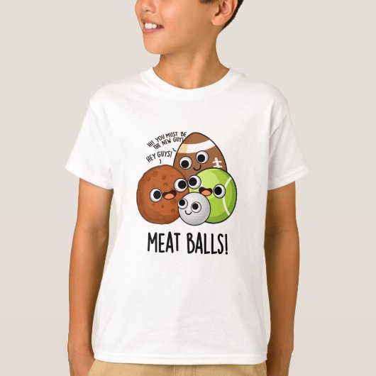 Fleischbälle Funny Food Puff T-Shirt (Vorderseite)