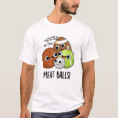 Fleischbälle Funny Food Puff T-Shirt (Vorderseite)