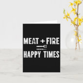 Fleischfeuer glücklich Zeiten Funny Grillen Grill Karte (Gelbe Blume)