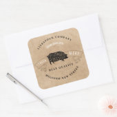 Fleischfirma im landwirtschaftlichen Betrieb Quadratischer Aufkleber (Umschlag)