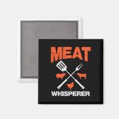 Fleischflüsterer Lustiger Barbecue-Grill Bbq Grill Magnet (Vorderseite/Rückseite)