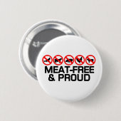 Fleischfrei und stolz button (Vorne & Hinten)
