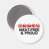 Fleischfrei und stolz magnet (Vorderseite/Rückseite)