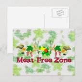 Fleischfreie Zone Postkarte (Vorne/Hinten)
