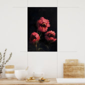 Fleischfressender Blumenkunst-Druck, dunkle surrea Poster (Küche)