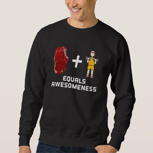 Fleischfresser-Futter Gewichtheben von Kleidung fü Sweatshirt (Vorderseite)