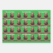 Fleischfresser-Geschenkpapier-Flat Sheet Set aus 3 Geschenkpapier Set (Vorderseite)