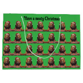 Fleischfresser-Löwe-Weihnachts-Geschenktasche Große Geschenktüte (Rückseite)