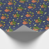 Fleischfresser Pflanze Nepenthes und Venus Fliegen Geschenkpapier (Ecke)