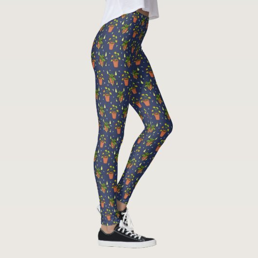 Fleischfresser Pflanze Nepenthes und Venus Fliegen Leggings (Rechts)