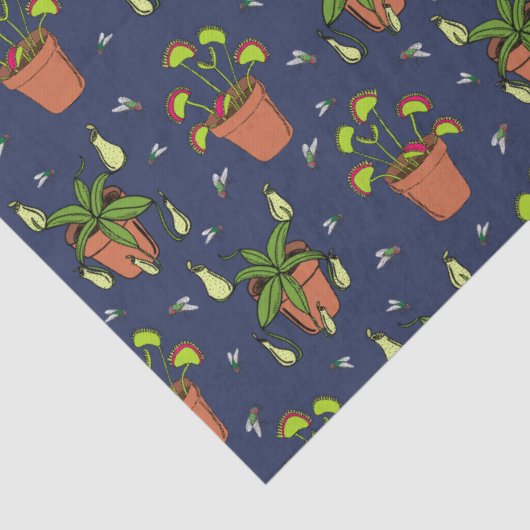 Fleischfresser Pflanze Nepenthes und Venus Fliegen Seidenpapier (Detail)