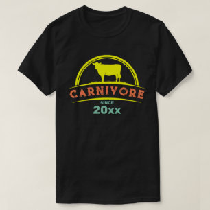 Fleischfresser seit dem Jahr anpassbar T-Shirt