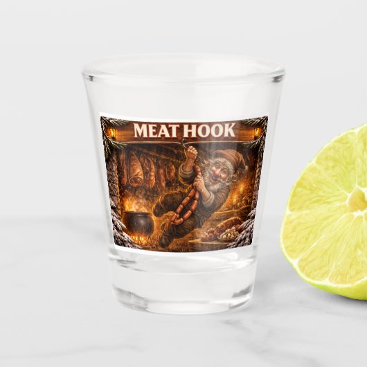 Fleischhaken Isländischer Yule Lad Schnapsglas (Vorderseite)