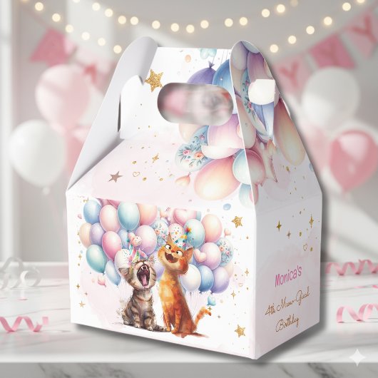 Fleischkatzen Meow-Gary-Kindergeburtstag Geschenkschachtel