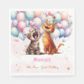 Fleischkatzen Meow-Gary-Kindergeburtstag Serviette (Vorderseite)