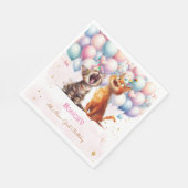 Fleischkatzen Meow-Gary-Kindergeburtstag Serviette (Ecke)