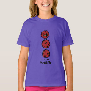 Fleischklöschen glücklich gestapelt auf einander T-Shirt
