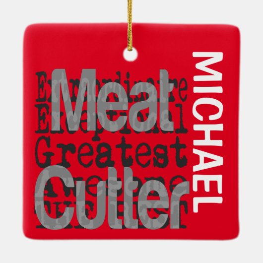 Fleischkutter Extraordinaire CUSTOM Keramikornament (Rückseite)