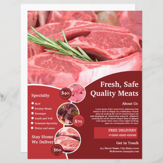 Fleischladen | Butcher Shop Flyer (Vorne/Hinten)