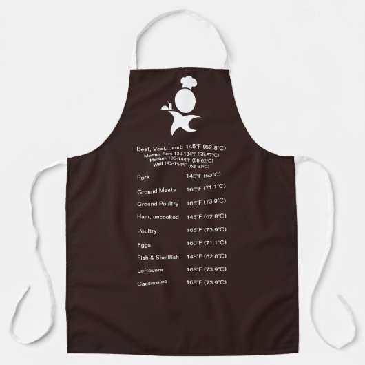 Fleischleitfaden Dunkle Schokolade Braun, Koch Schürze (Vorderseite)
