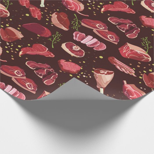 Fleischmuster Geschenkpapier (Ecke)