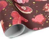 Fleischmuster Geschenkpapier (Rolleneckpunkt)