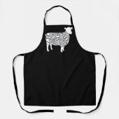 Fleischschnitt des Butters von Schafen Schürze (Vorderseite)