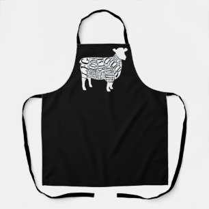 Fleischschnitt des Butters von Schafen Schürze