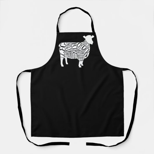 Fleischschnitt des Butters von Schafen Schürze (Vorderseite)