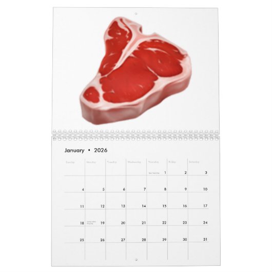 Fleischschnitt - Emoji Kalender (Jan 2026)