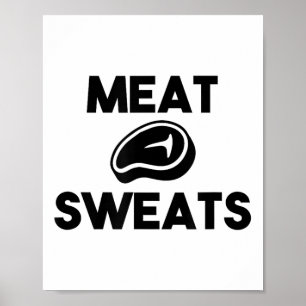 Fleischschweiß zum Grillen von Koch Smoker Grillen Poster