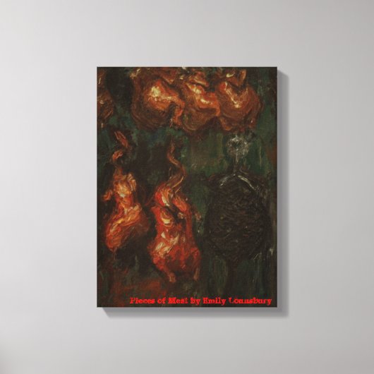 Fleischstücke Leinwanddruck (Vorderseite)