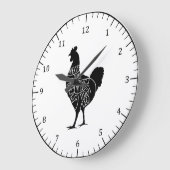 Fleischteildiagramm für Hühner Große Wanduhr (Winkel)