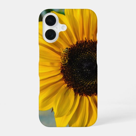 Fleißige Biene Sonnenblume iPhone 16 Hülle (Rückseite)