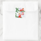 Fleißige Engel Quadratischer Aufkleber (Tasche)