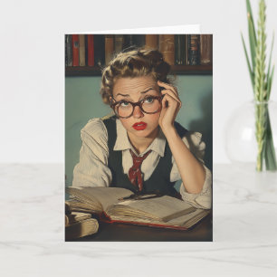 Fleißige Frau im Vintage-Stil Einladung