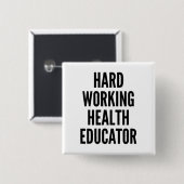 fleißige Gesundheitserziehung Button (Vorne & Hinten)