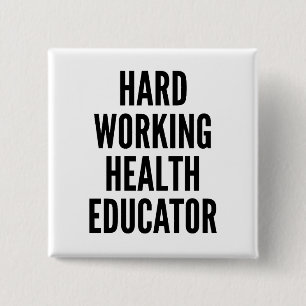 fleißige Gesundheitserziehung Button