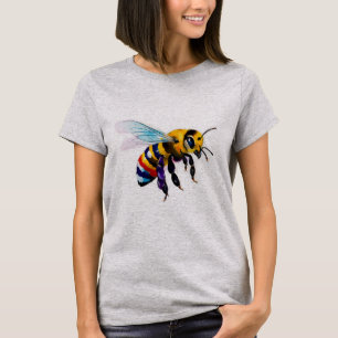 Fleißige Hummel Honigbiene mit irisierenden Flügel T-Shirt